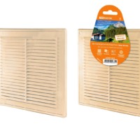 Решетка разъемная с москитной сеткой, 150х150 “ЭКО” (беж.) TDM