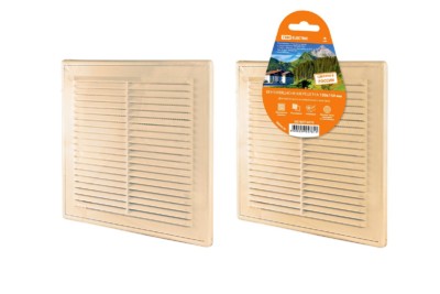 Решетка разъемная с москитной сеткой, 150х150 “ЭКО” (беж.) TDM