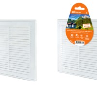 Решетка разъемная с москитной сеткой, бел. 208х208 TDM