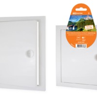 Люк ревизионный с ручкой 150х150, белый TDM