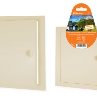 Люк ревизионный с ручкой 150х150, слоновая кость TDM