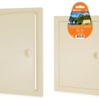 Люк ревизионный с ручкой 200х250, слоновая кость TDM