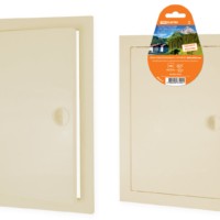 Люк ревизионный с ручкой 200х300, слоновая кость TDM