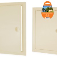 Люк ревизионный с ручкой 300х400, слоновая кость TDM