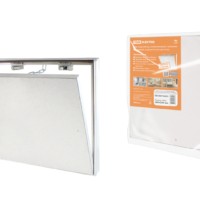 Люк под плитку, алюминиевый, съемный, нажимной, ограничитель-цепочка, 300х200, TDM