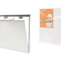 Люк под плитку, алюминиевый, съемный, нажимной, ограничитель-цепочка, 400х400, TDM