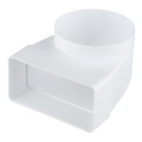 Соединительное колено 90 гр. плоск. воздух. с кругл. 60х120/D100, TDM