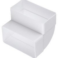 Соединительное колено вертикальное 90 гр. для прямоугольных воздуховодов, 60х120, TDM