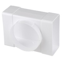 Тройник соединитель прямоугольного воздуховода с круглым, 60х120/D100, TDM