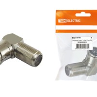 Переходник гнездо F – гнездо ТВ угловой TDM