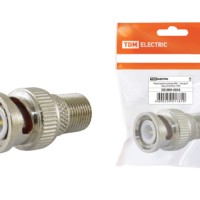 Переходник штекер BNC – гнездо F, инд. упаковка TDM