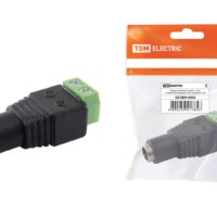 Разъём питания гнездо 2.1х5.5 с клеммной колодкой, инд. упаковка TDM