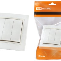 Выключатель 3кл. 10А белый Таймыр TDM