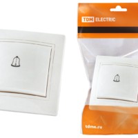 Кнопка звонковая 6А белая “Таймыр” TDM