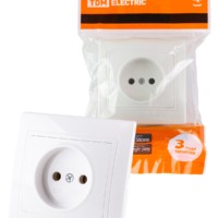 Розетка 2П 10А 250В белая “Таймыр” TDM