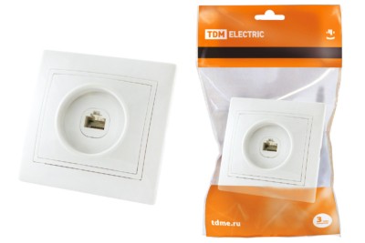 Розетка ТФ RJ11 белая “Таймыр” TDM