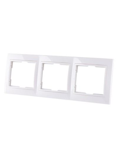 Рамка 3-х постовая горизонтальная белая "Таймыр" TDM — изображение 2