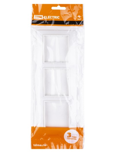 Рамка 3-х постовая горизонтальная белая "Таймыр" TDM — изображение 5