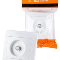 Розетка телевизионная типа F (SAT) белая “Таймыр” TDM