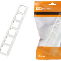 Рамка 6 постовая горизонтальная белая “Таймыр” TDM