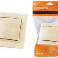 Выключатель 2кл. 10А сл. кость Таймыр TDM