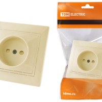 Розетка 2П с защ. шт. 10А 250В сл. кость “Таймыр” TDM