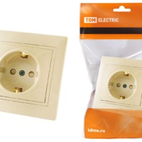 Розетка 2П+З с защ. шт. 16А 250В сл. кость “Таймыр” TDM