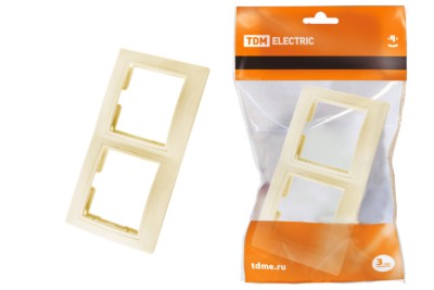 Рамка 2-х постовая горизонтальная сл. кость “Таймыр” TDM