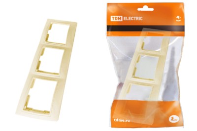 Рамка 3-х постовая горизонтальная сл. кость “Таймыр” TDM