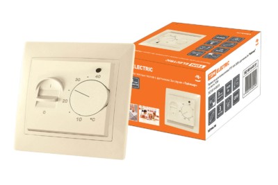 Термостат для теплых полов ТТП 16А 250В с датчиком 3м “Таймыр” сл. кость TDM