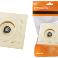 Розетка телевизионная типа F (SAT) сл. кость “Таймыр” TDM