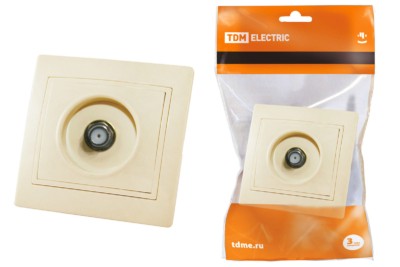 Розетка телевизионная типа F (SAT) сл. кость “Таймыр” TDM