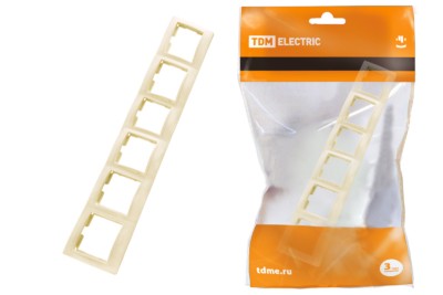 Рамка 6 постовая горизонтальная сл. кость “Таймыр” TDM