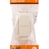 Розетка двойная 2П+З с защ. шт. и крышкой 16А 250В IP44 сл. кость "Таймыр" TDM