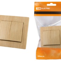 Выключатель 2кл. 10А ЭКО (сосна) Таймыр TDM