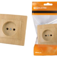 Розетка 2П 10А 250В “ЭКО” (сосна) “Таймыр” TDM