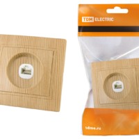 Розетка ТФ RJ11 “ЭКО” (сосна) “Таймыр” TDM