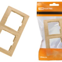 Рамка 2-х постовая горизонтальная “ЭКО” (сосна) “Таймыр” TDM