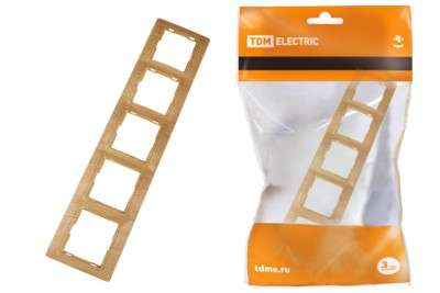 Рамка 5 постовая горизонтальная “ЭКО” (сосна) “Таймыр” TDM