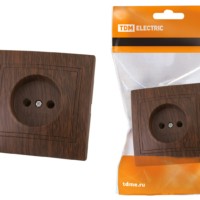 Розетка 2П 10А 250В “ЭКО” (бук) “Таймыр” TDM