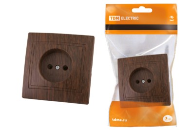 Розетка 2П 10А 250В “ЭКО” (бук) “Таймыр” TDM