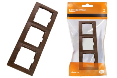 Рамка 3-х постовая горизонтальная “ЭКО” (бук) “Таймыр” TDM