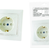 Розетка 2П+З с защ. шт. 16А 250В белая “Таймыр” (пром. упак., бакелит. основание) TDM