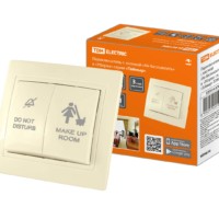 Переключатель с кнопкой “Не беспокоить” и  “Уборка” сл. кость “Таймыр” TDM