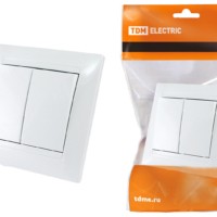 Выключатель 2кл. 10А белый Лама TDM