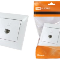 Розетка ПК RJ45 белая “Лама” TDM