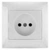 Розетка 2П 10А 250В белая "Лама" TDM
