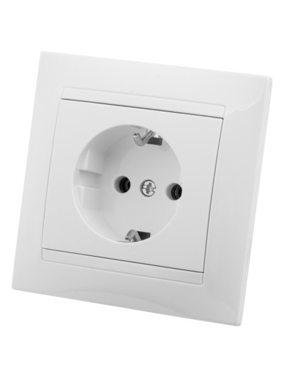 Розетка 2П+З 16А 250В белая "Лама" TDM — изображение 2