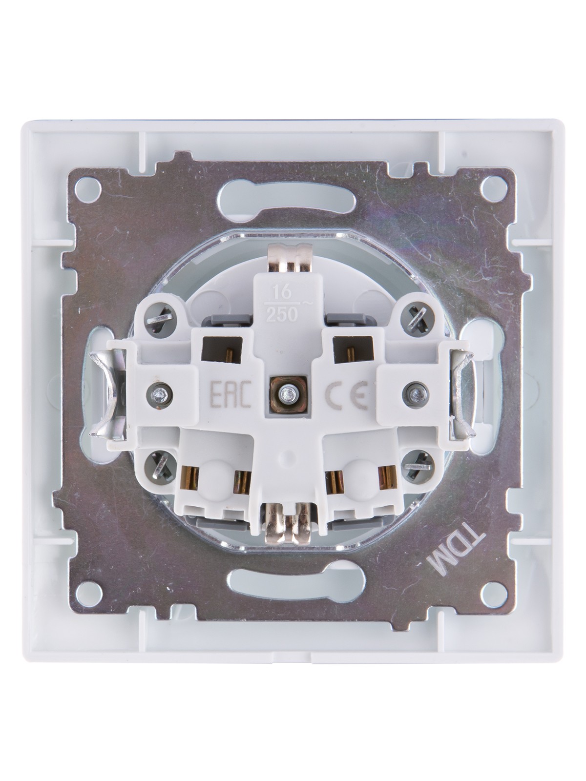 Розетка 2П+З 16А 250В белая "Лама" TDM — изображение 4