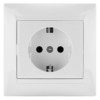 Розетка 2П+З 16А 250В белая "Лама" TDM